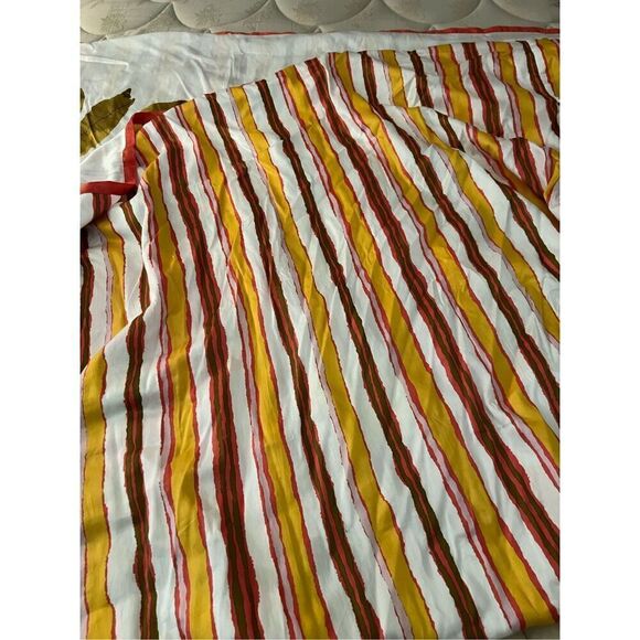 RARE!! Vintage Vera Neumann King Cotton Floral/Striped "Ellison" Duvet Cover Per - Picture 5 of 6
